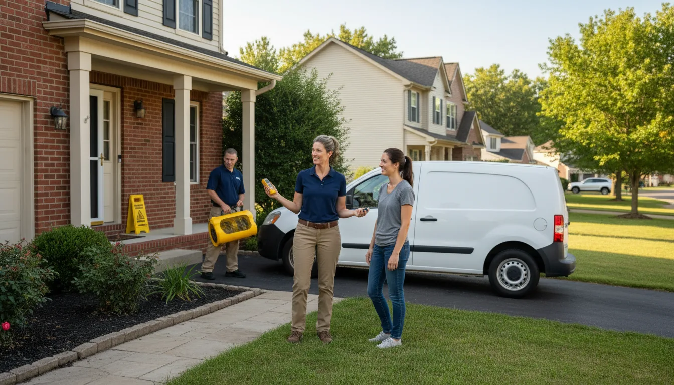 Residential water damage restoration in Bushkill, PA